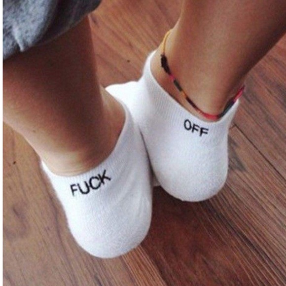 TRENDY “Fuck Off”Socks!😘🖕🏼(2 pairs) - Picture 3 of 7